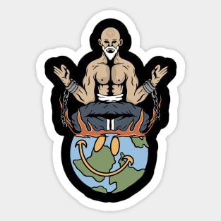 Buddha and world Sticker